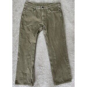 Levis 514 Corduroy Pants Mens 33x30 (28) Tan Straight Leg Cotton Stretch Casual